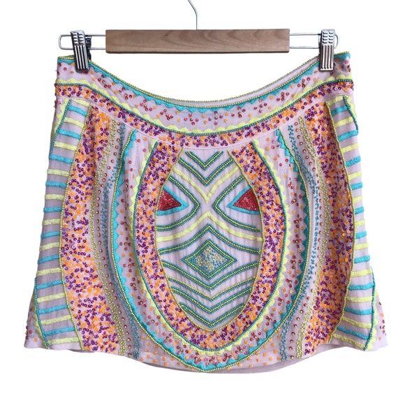 Antik Batik Hampton Beaded Embroidered Mini Skirt Size Small - Picture 3 of 6